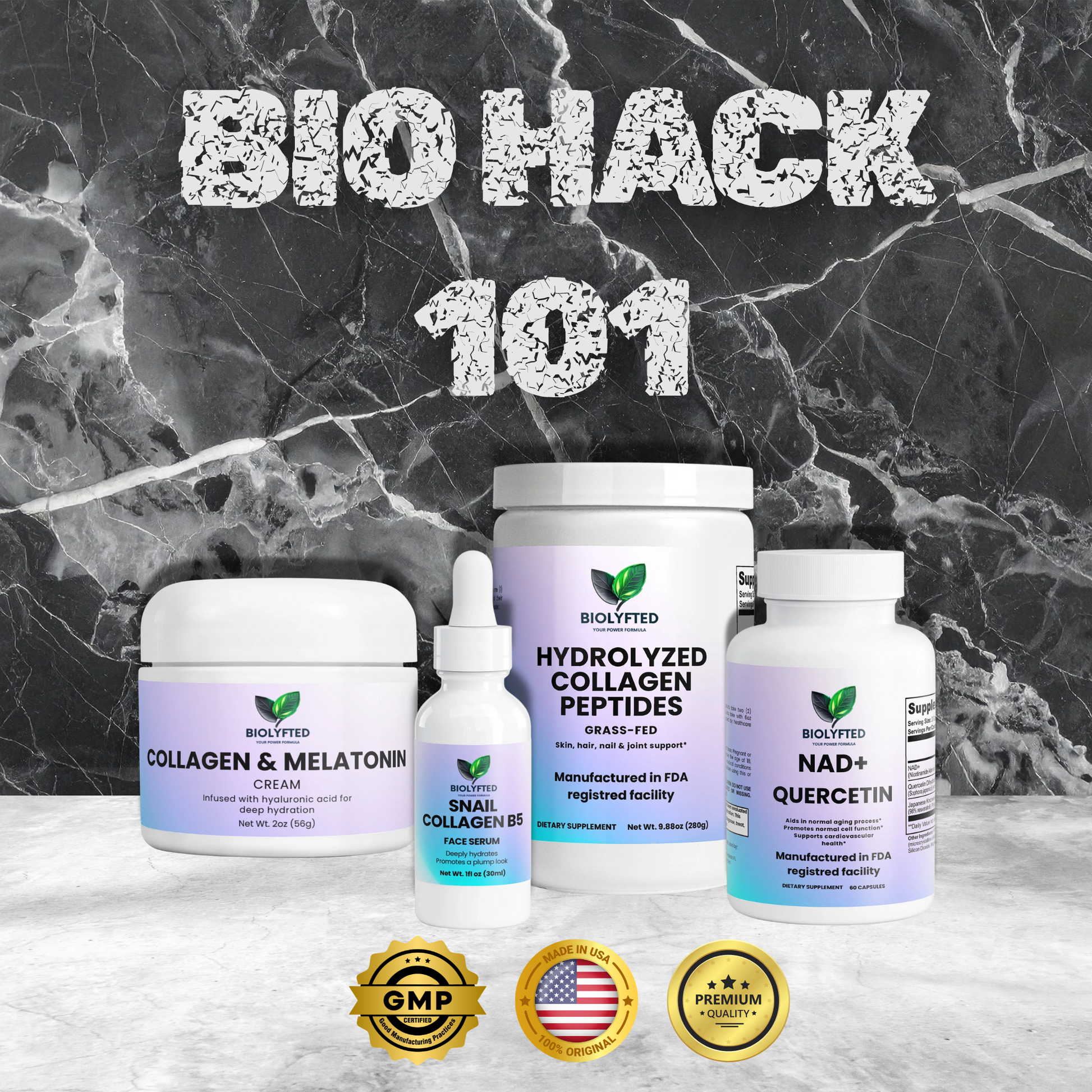 Protocolo de biohacking premium diseñado para revitalizar tu piel de adentro hacia afuera, impulsar la regeneración celular y promover un sueño reparador.